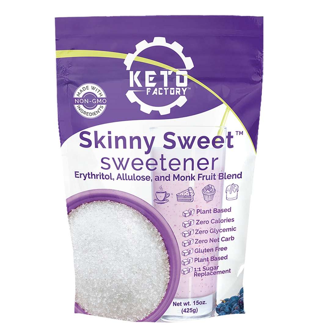 New Skinny Sweet™ Keto Zero Calorie Sweetener – Allulose and Monk Fruit Blend 1:1 Sugar Substitute
