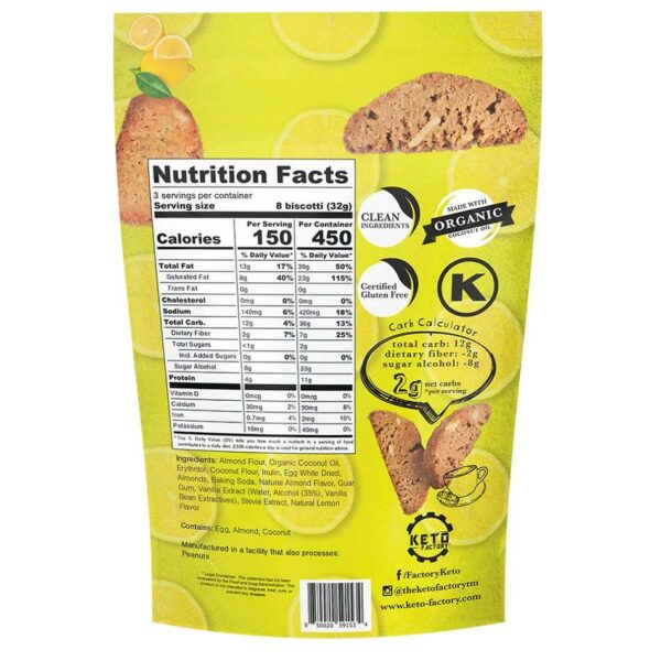 lemon-back Nutrition Facts