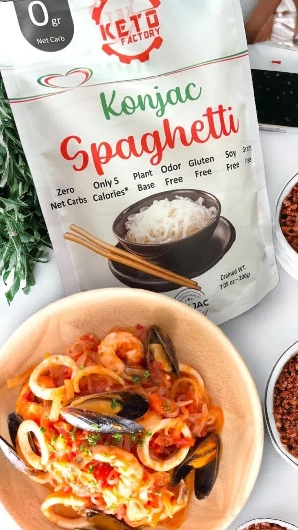Pack of 6 Zero-Carb Konjac Spaghetti - Keto-Friendly, Gluten-Free Pasta | Keto Factory - Image 3