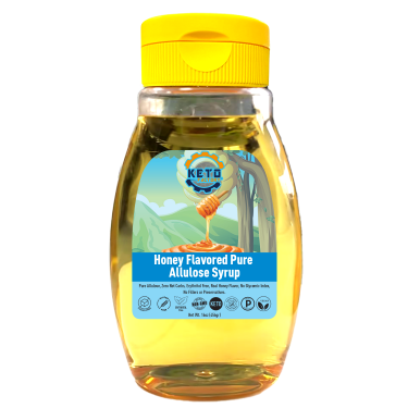 Keto Factory Honey Flavored Pure Allulose Syrup - Low-Calorie, Keto-Friendly Sweetener